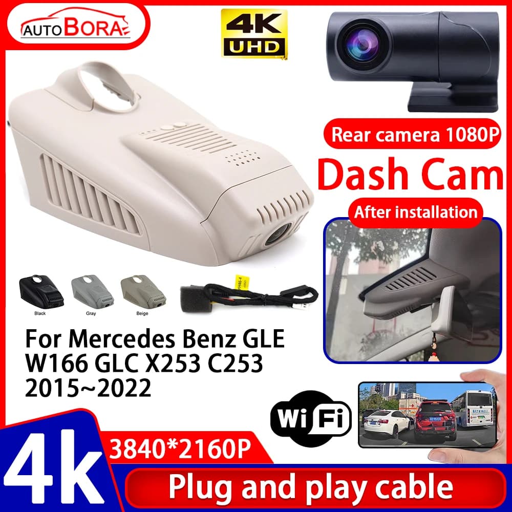 ZhuCamX 4K UHD Plug and Play Video Recorder, Dash Cam for Auto, Mercedes Benz GLE W166 GLC X253 C253 2015~2022