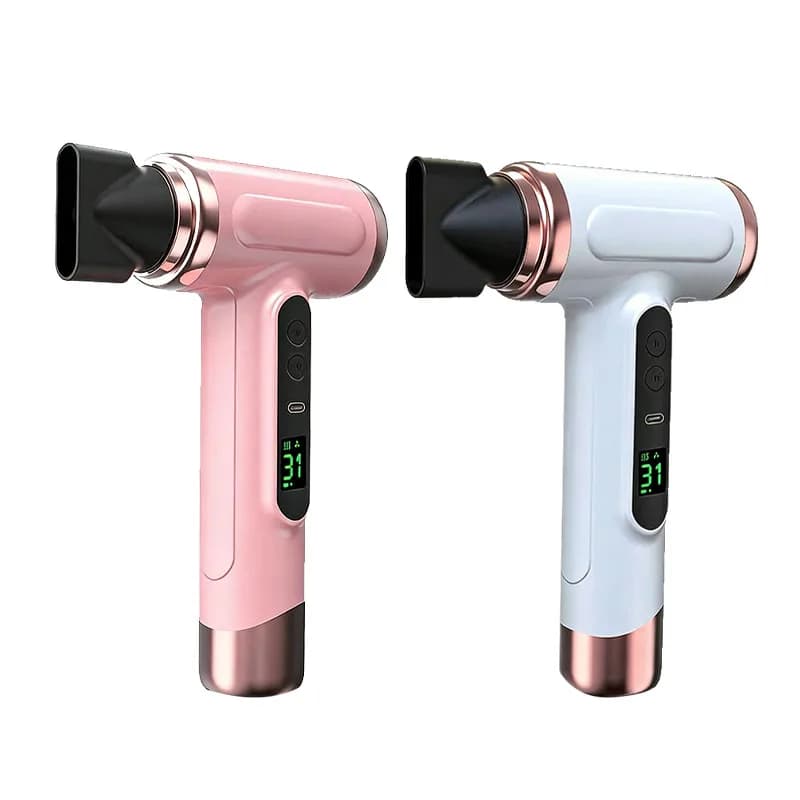 Portable Hair Dryer with USB Charging, Ergonomic Handle, Hot Air and Cold, 200W, Fast Drying, Lightweight with Beccuccio