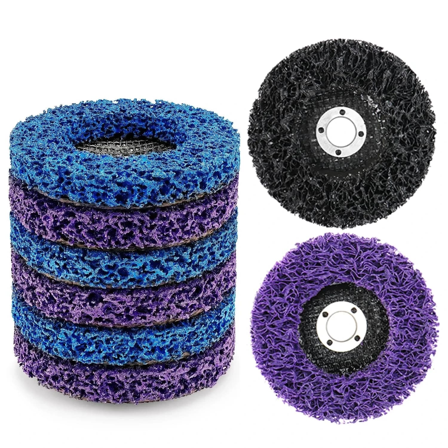 1PCS100/115/125mm Coral Disco Poly Strip Diamond Mola Disc Laminated for Angle Grinding Machine Paint Removal Ruggine Clean Abrasive