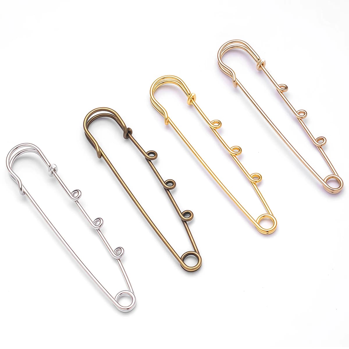 5/10PCS Metal Great Safety Spill Blades Base Empty Spills 3 Rings of Fixing Elements FAI FROM YOU Creation of Jewelry Supply Accessories