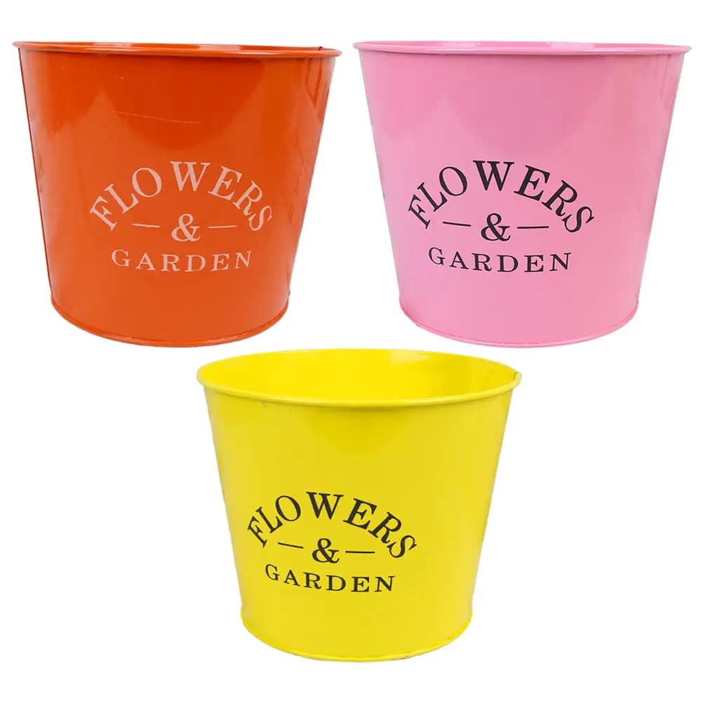 Set di 3 Vasi in Ferro Creativi Multiuso, Portapiante Decorativi per Casa, Giardino, Balcone e Ufficio