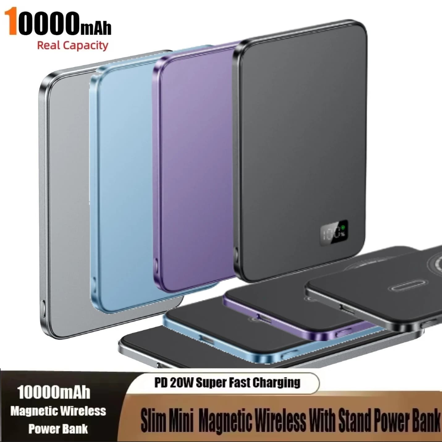 Batteria di ricambio esterna per telefono con caricabatterie portatile a ricarica rapida wireless da 20000 mAh per iPhone MagSafe PowerBank