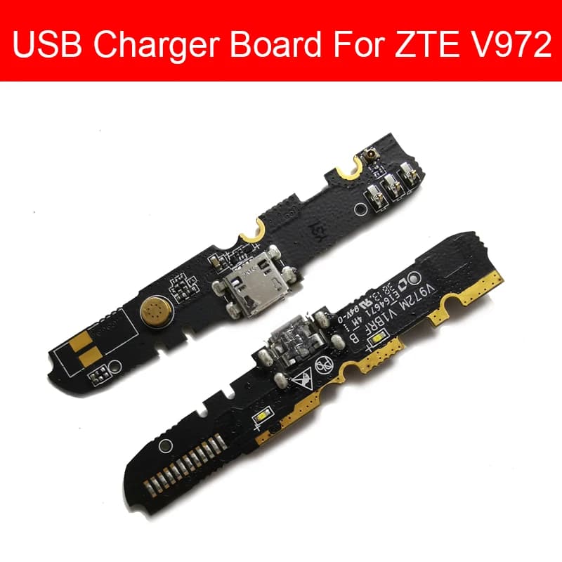 Microfono e scheda di ricarica USB per ZTE V972 connettore caricatore USB spina porta scheda cavo a nastro flessibile parti di riparazione di ricambio