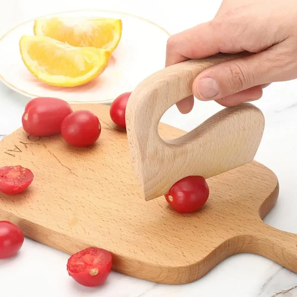 Cute Kids Wooden Taglierina Animal Mini Knife Simulation Model Kitchen Pretend to play to cut the child's educational toy