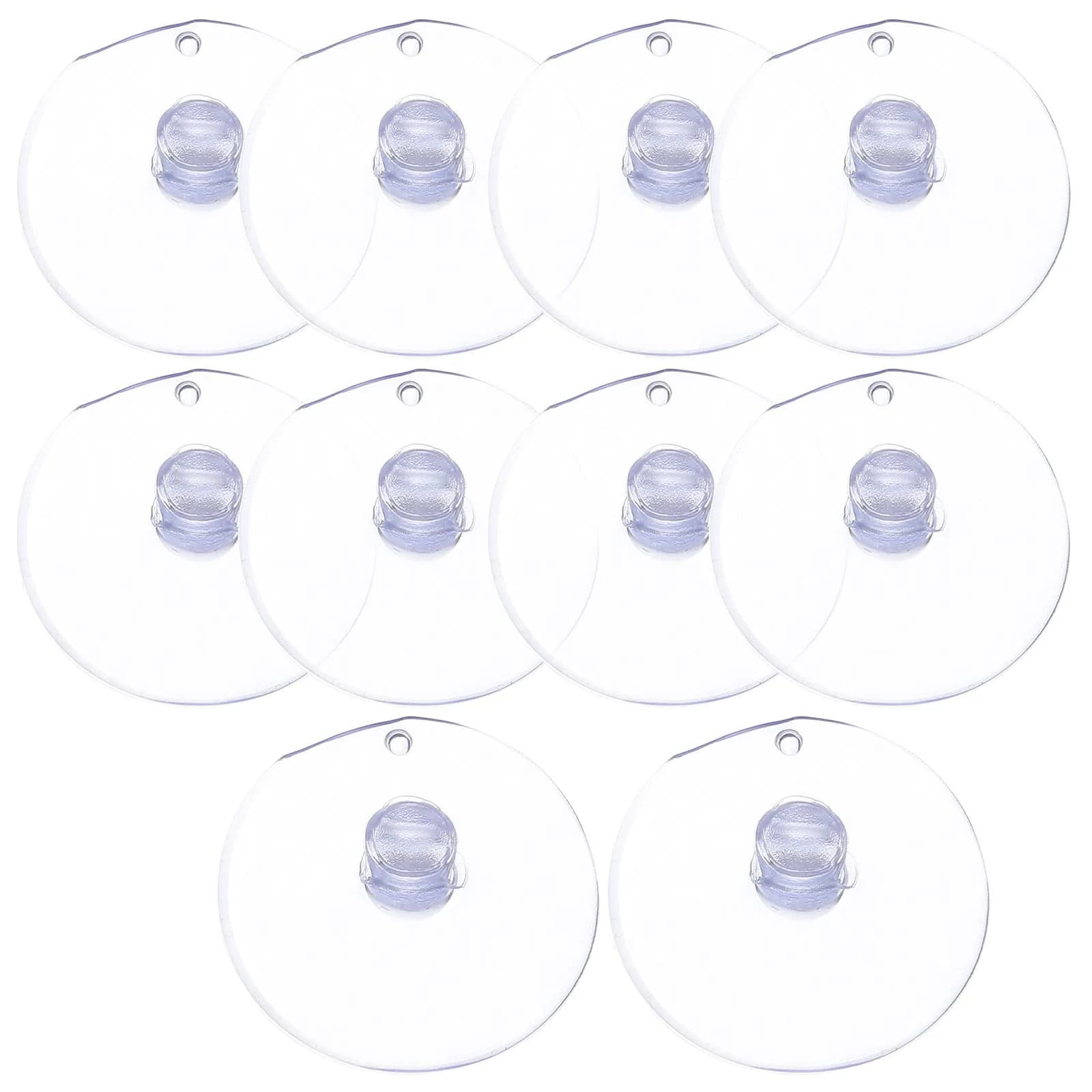 100 Pezzi Ventose Piccole Trasparenti in PVC Antiurto per Vetro, Plastica, Piastrelle in Ceramica, Ganci per Finestre, Carichi Pesanti
