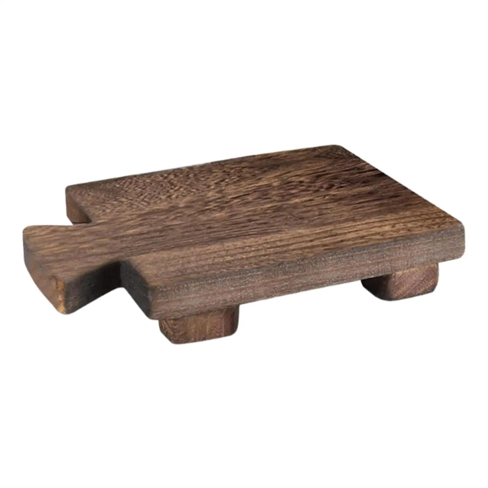 Supporto per sapone con piedistallo in legno Rialzo in legno Decorazione da banco multiuso, dispenser per sapone