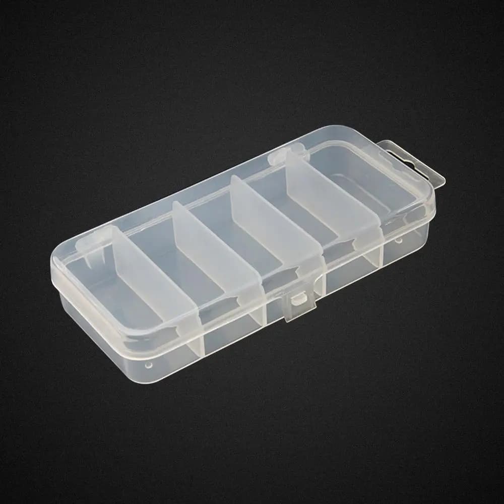 2PCS 5x2.4x1 Inch Clear Plastic Tackle Accory Box Fishing Lure Bait Hooks Storage Box Case Container Organizer Box Storage Conta