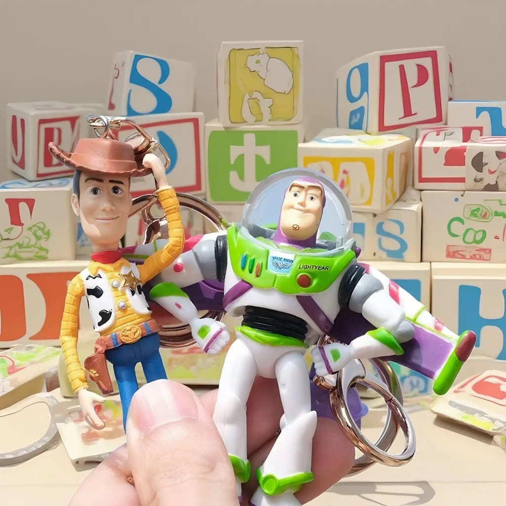 Portachiavi con Bambola di Woody e Buzz Lightyear di Toy Story 2026, Ciondolo per Borsa, Accessorio Anime Cartoon, Idea Regalo di Compleanno