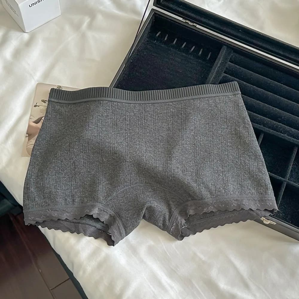 Slip a vita media in pizzo, pantaloncini di sicurezza, lingerie, leggings da donna, shorts anti-esposizione, mutandine in cotone con motivo floreale per tutti i giorni