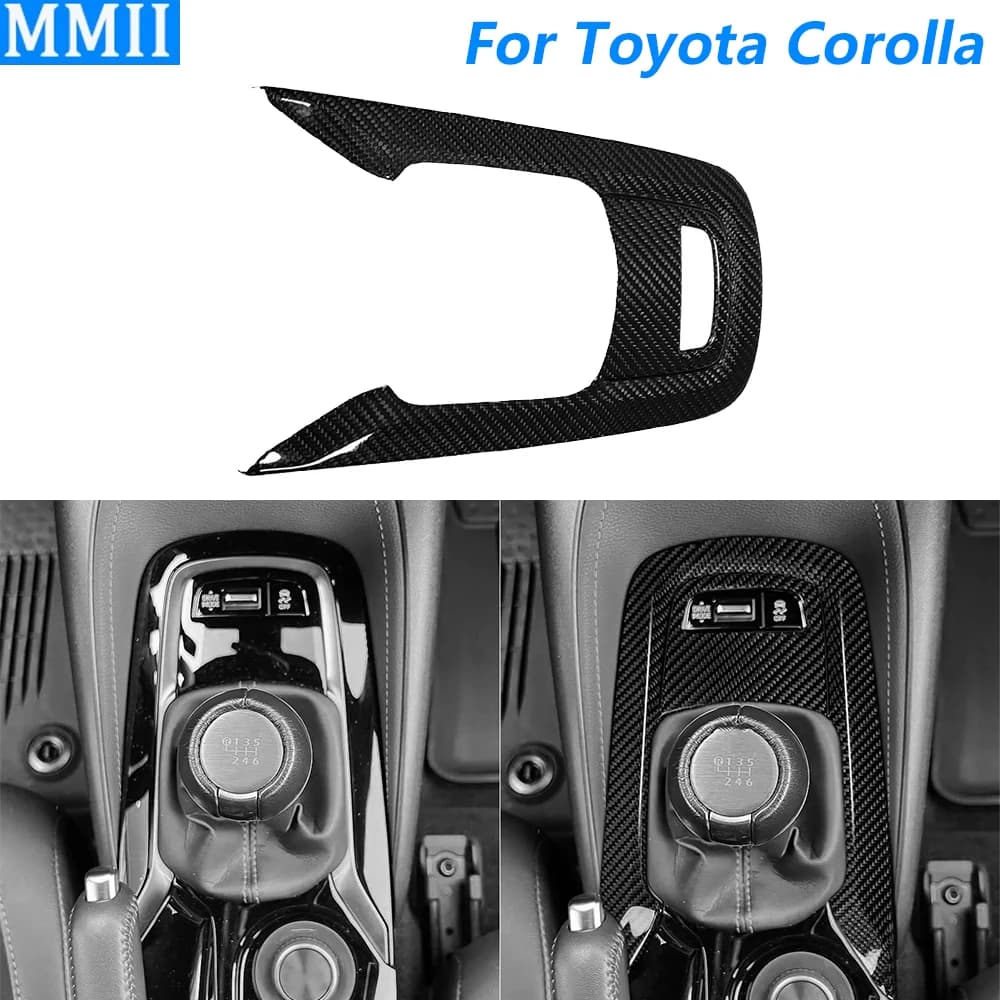 Per Toyota Corolla GR 2023 2024 2025 Reale A Secco In Fibra di Carbonio Console Centrale Del Cambio Pannello di Copertura Accessori Auto Modifica