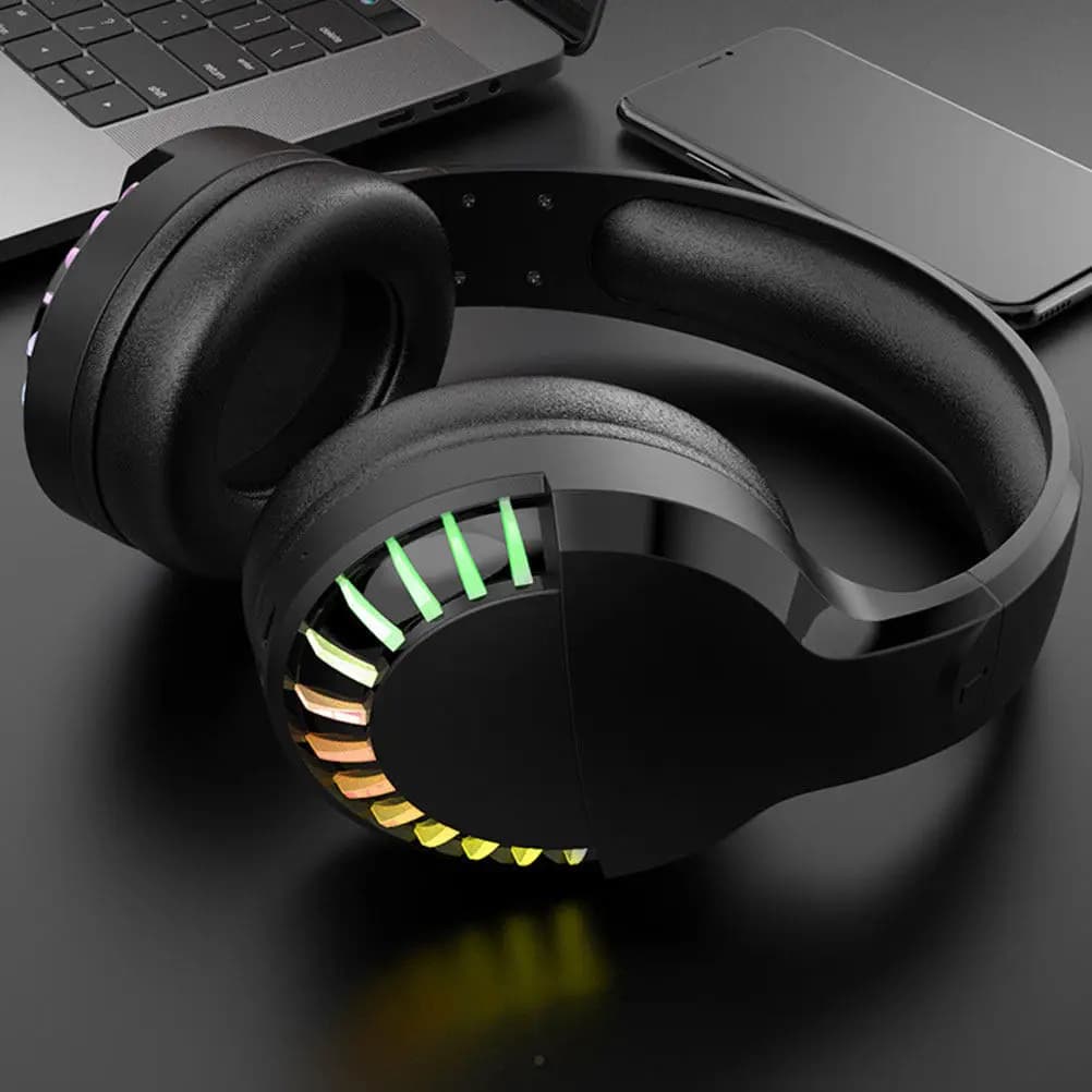 1Pcs Dual-Mode Rgb Wireless Game Headset Pairing Stable Transmission 10M Earmuffs Noise Reduction Gaming