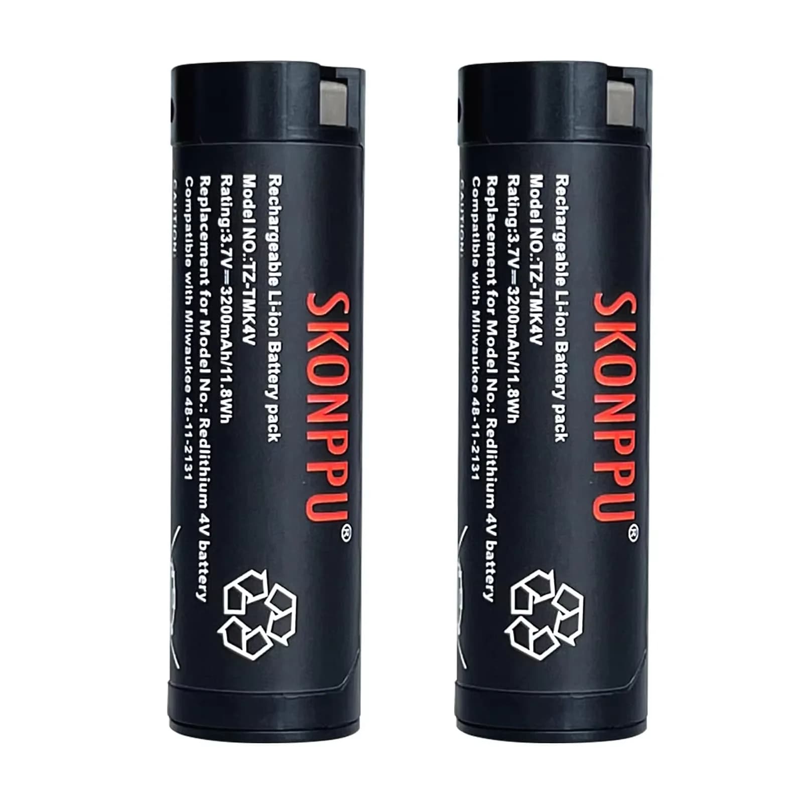 Batteria di ricambio agli ioni di litio da 4V 3200mAh per 48-11-2131 compatibile con la torcia frontale Milwaukee e altri dispositivi Milwaukee da 4V