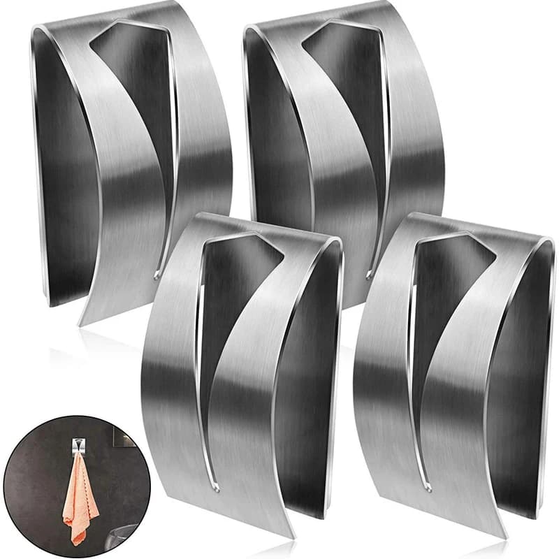 1PC self-adhesive towel holder Stainless steel towel holder Wall towel bath