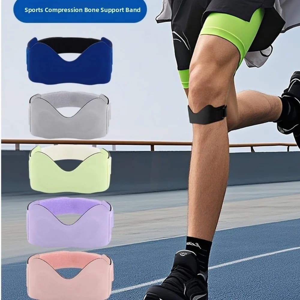 Fascia Regolabile per Tendine Rotulee, Antiscivolo, Altamente Elastica, Supporto Sportivo per Ginocchio, Flessibile, Ammortizzante, Fascia per Ginocchio, Tutore per Tennis