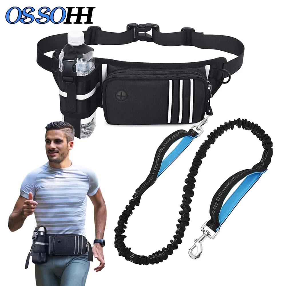 Leash for Dogs in Free Hands, Elastic Flyer for Dogs, Walk Belt and Race for Medium and Large Dogs, Hiking and Jogging Waist
