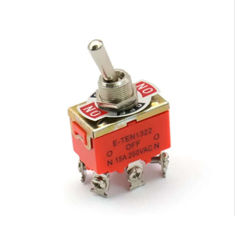 E-TEN1322 Microinterruttore 15A/250V 6 pin Tappo interruttore impermeabile On-Off-On Interruttori a levetta in miniatura arancione 1 PZ