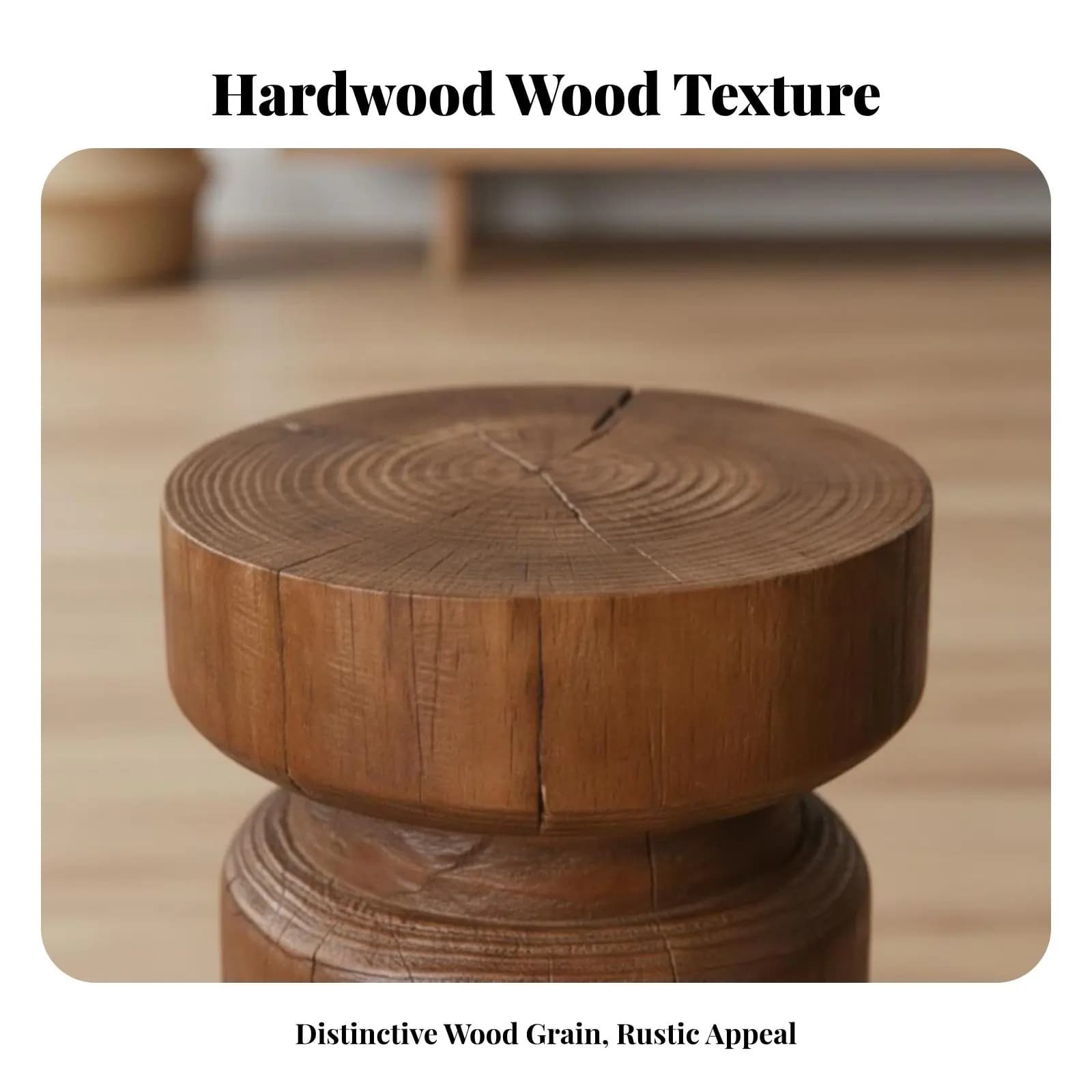 Sgabello in tronco d'albero monoblocco, seduta in legno, design rustico, adattabile per arredatori d'interni, proprietari di casa, ingressi, balconi
