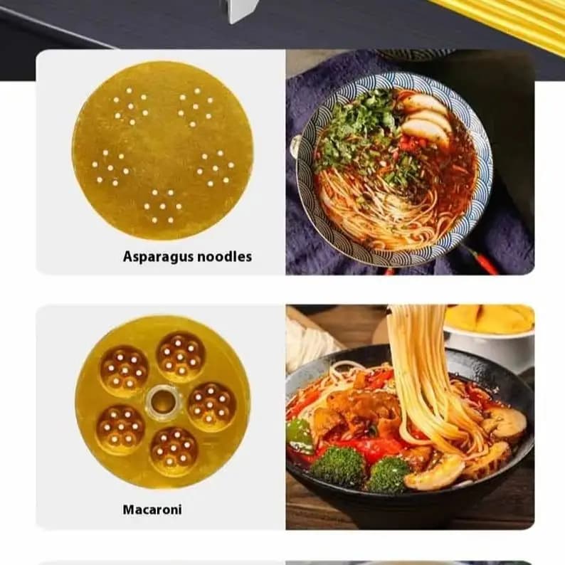 Macchina Automatica per Fare Pasta Fresca, Spaghetti Cinesi e Maccheroni con Pressa per Impasto