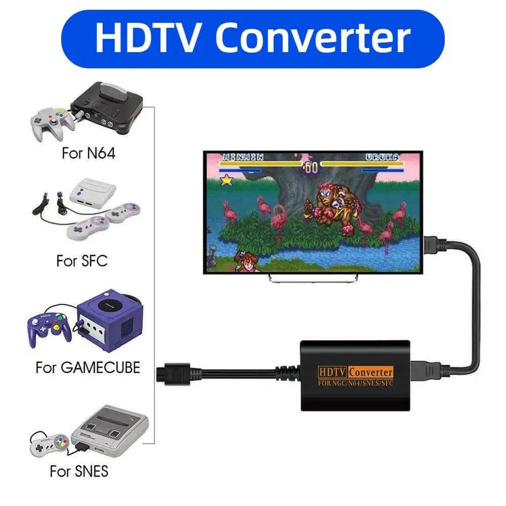 Adattatore cavo convertitore HDTV a convertitore HDMI N64 HDMI per Nintend 64 Gamecube SNES NGC Plug And Play Full Digital 720P