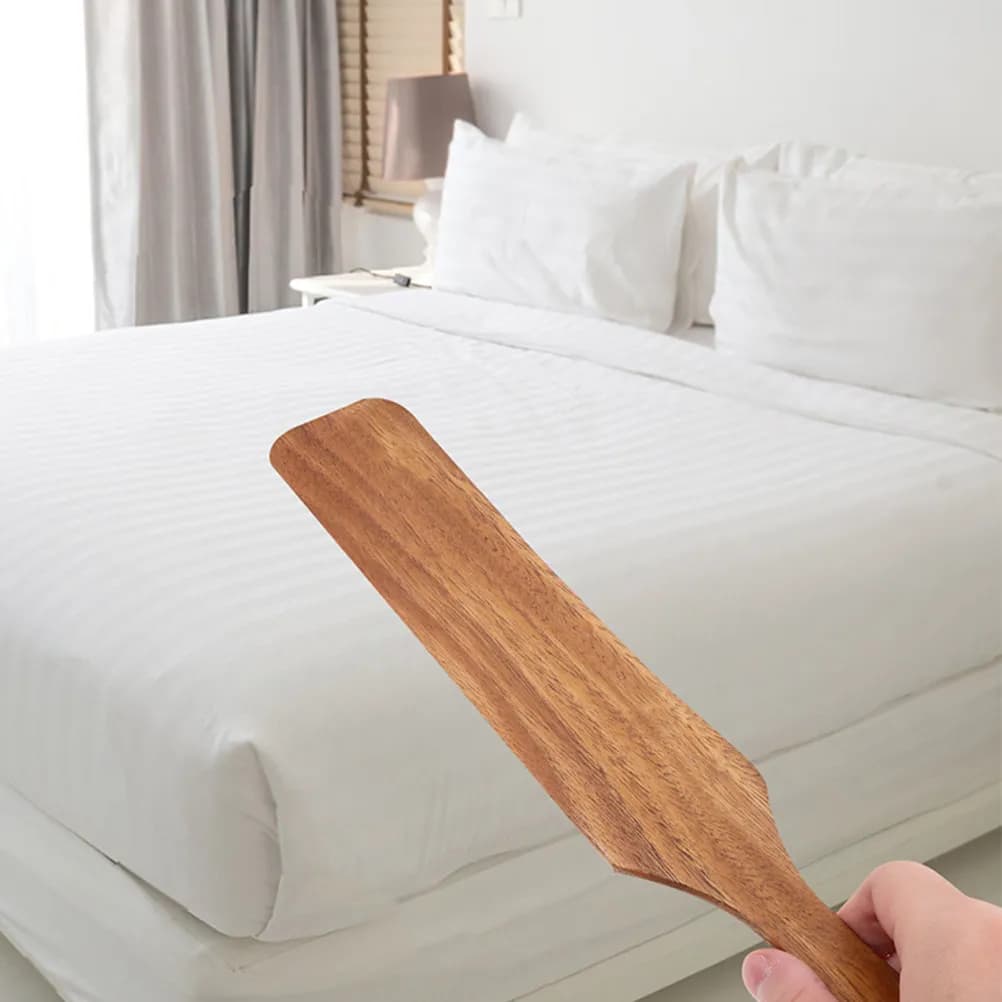 2Pcs Mattress Lifter Wedge Bed Sheet Changing Helper Wooden Handle Smooth Surface Heavy Duty Bed Making Tool Mattress Raising