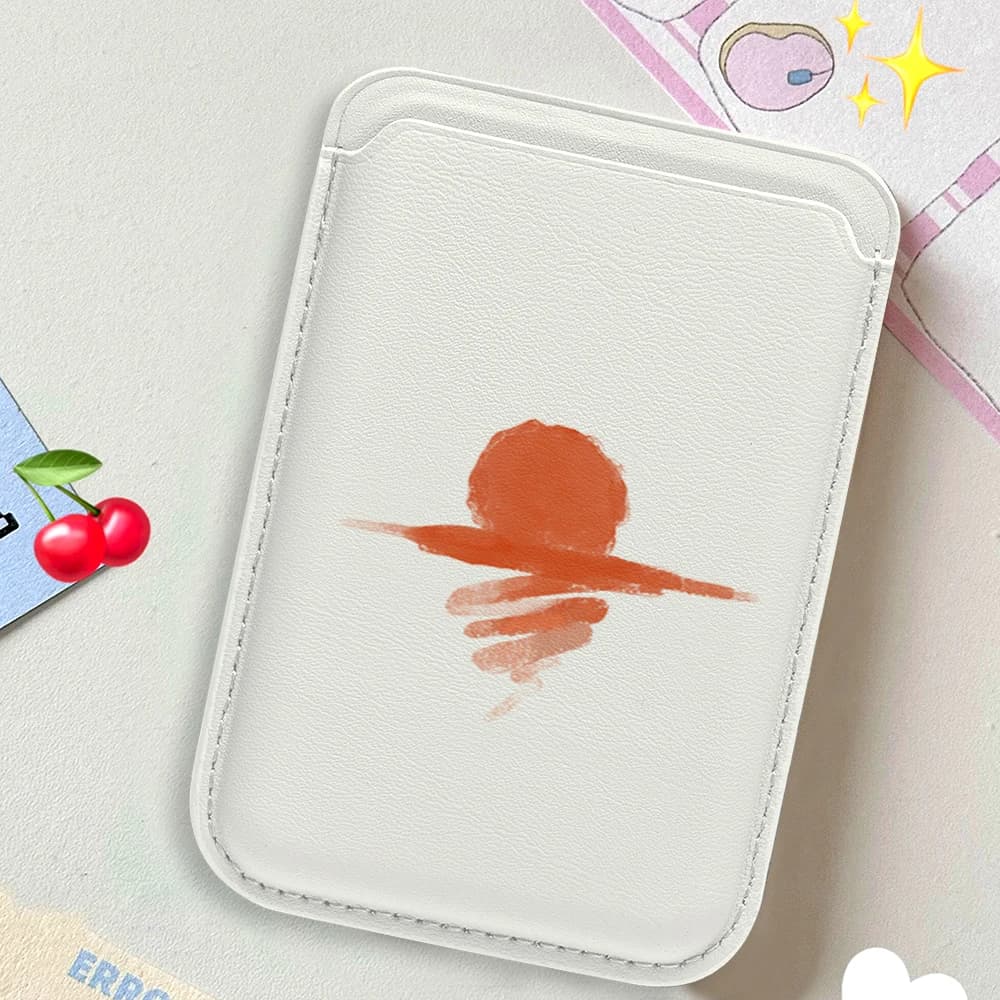 Portafoglio in Pelle Simple Sunrise con Porta Carte per Custodia Magnetica Compatibile con Tutti gli iPhone Magsafe, Borsa Posteriore per Telefono