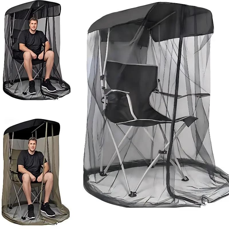 Portable Mosquito Net For Camping Chair Outdoor Mosquito Net With Zipper Door Bug Screen Tent For Fishing Camping Garden