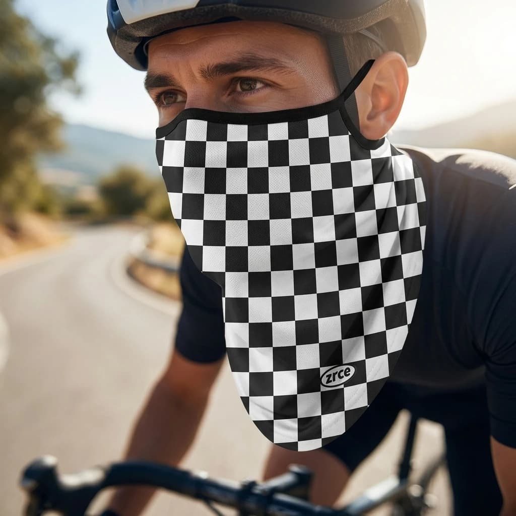 Breathable Mesh Cycling Face Mask Neck Gaiter with Elastic Ear Hook Windproof UV Protected Quick Dry for Outdoor Sports