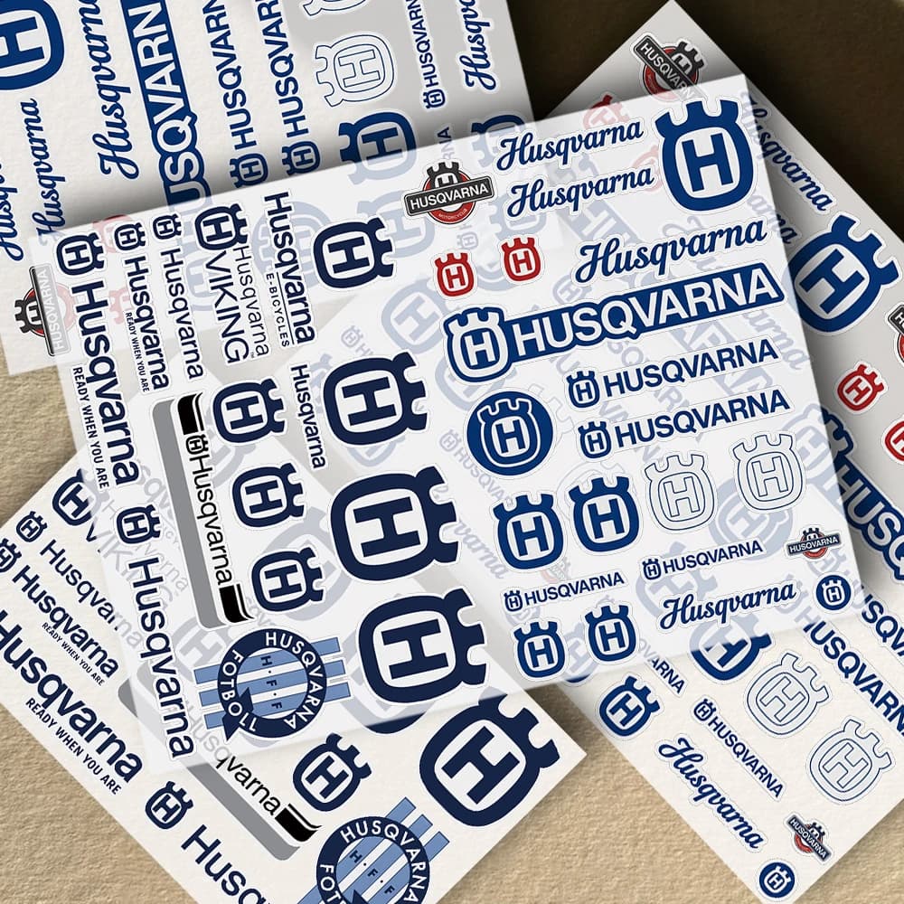 Waterproof Vinyl Sticker Motorcycle Car Bicycle Rims Safety Decal For Helmet Motocross Styling Accessories H-HUSQVARNA