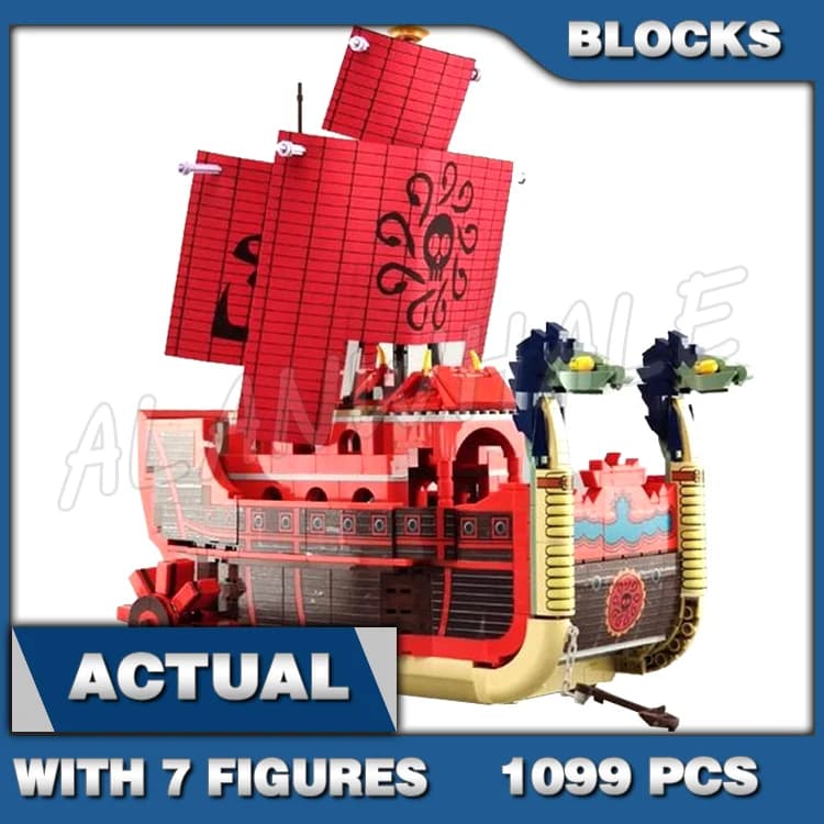 1099 Pezzi Pirati dei Nove Serpenti Profumo Yuda Imperatrice Femminile Nave del Mare Rosso SY6296 Blocchi da Costruzione Compatibili con Modelli