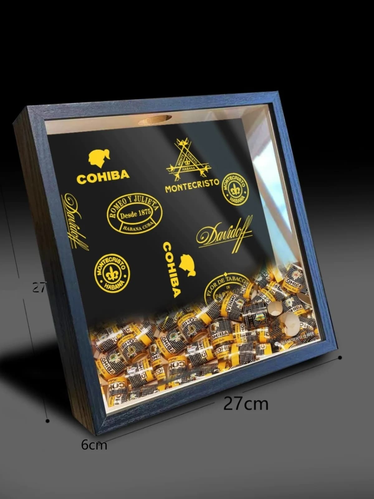 Contenitore per Etichette Sigari 2026, Scatola Porta Sigari, Barattolo in Vetro Commemorativo, Porta Sigari in Acciaio Inossidabile, Accessori per la Casa