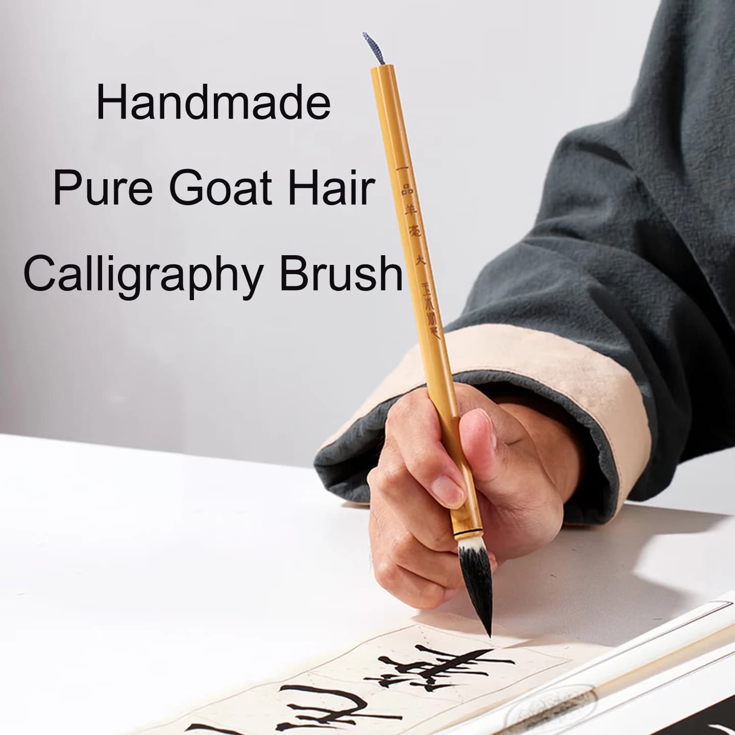 Art Supplies, Handmade Goat Hair Calligraphy Brush Set,Professional for Writing & Painting, Beginner to Pro Kit with Gift Box