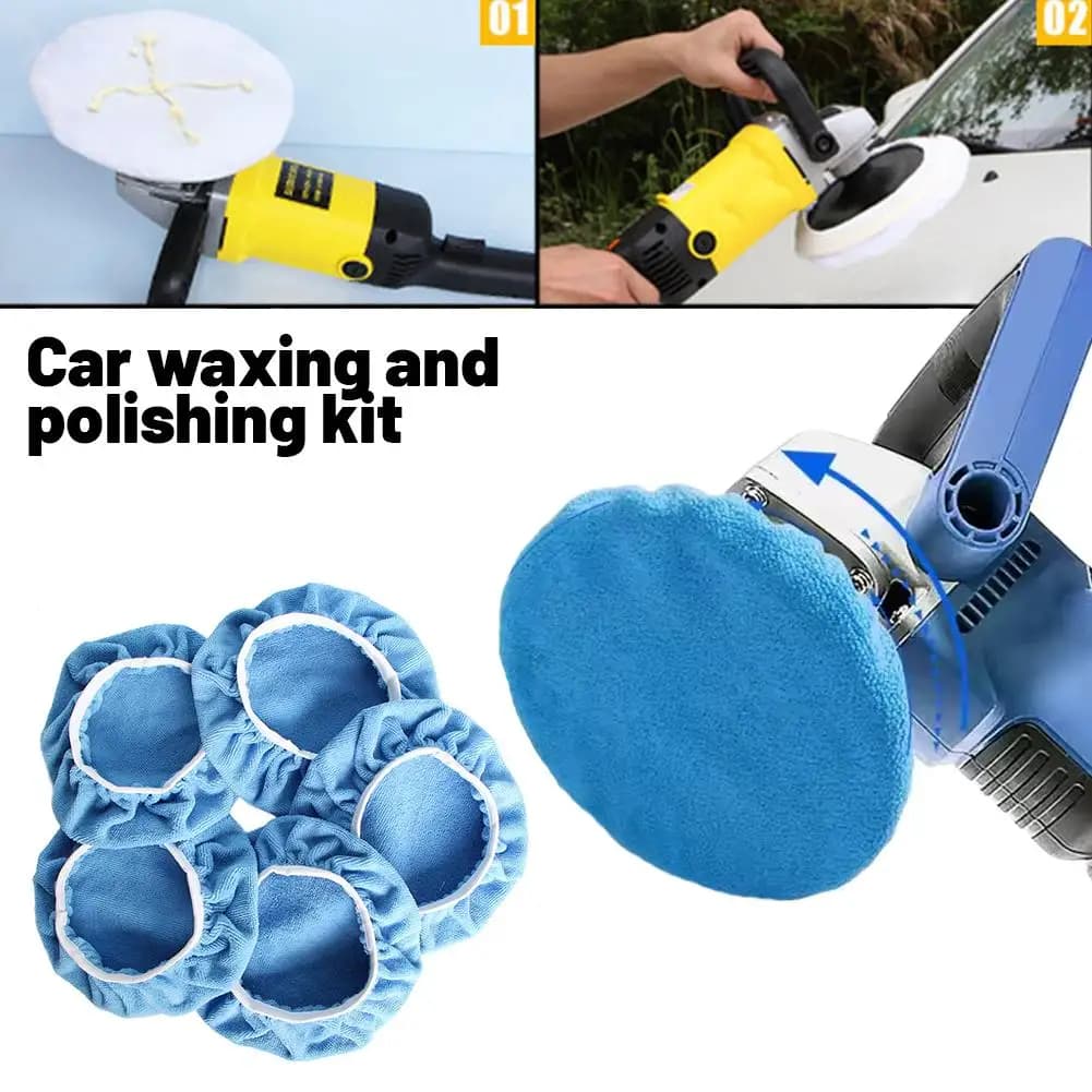 12PCS Auto Lucidatura Buffer Pad 5 pollici-6 pollici Lucidatore di Lana Pad Cofano Lucido Ceretta Pad Per Auto Lucidatura E Lucidatura J6Y7