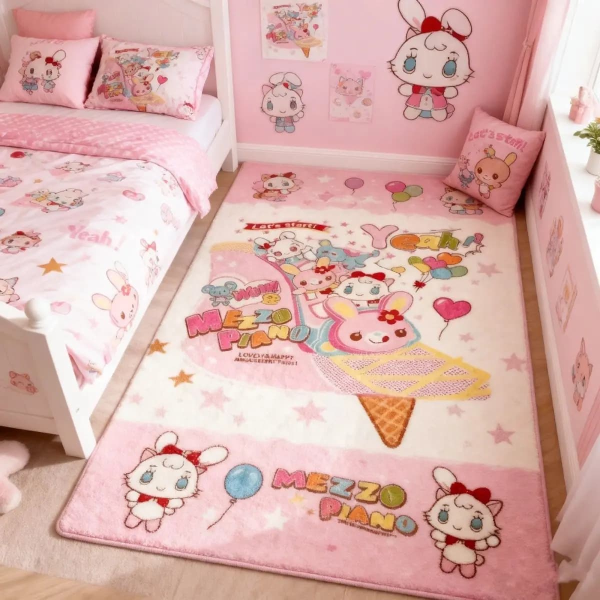 Cartoon giapponese Mp carino comodino tappeto tappetino peluche antimacchia cuscino divano tavolino tappeti per soggiorno