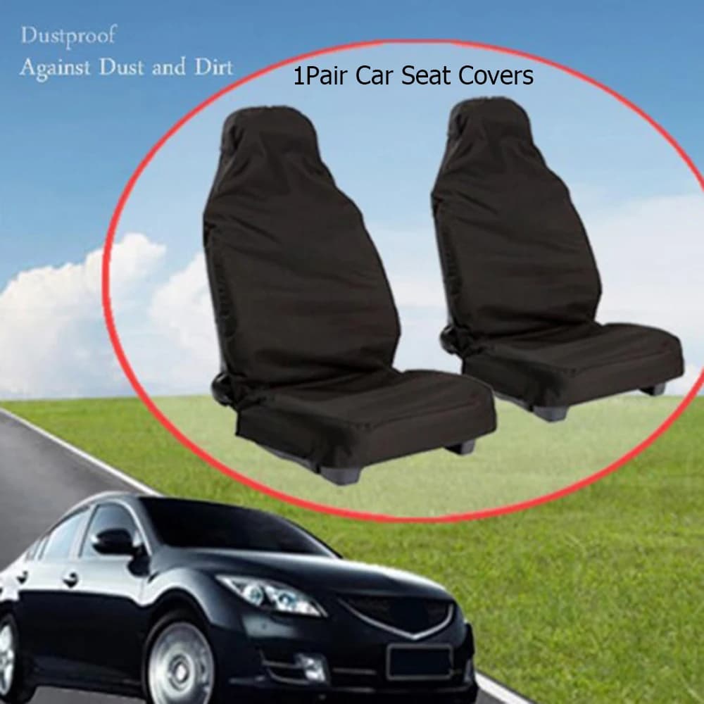 Universal Car Seat Cover, Protective Housing for Interior Car, Set of 2 Pieces, Black