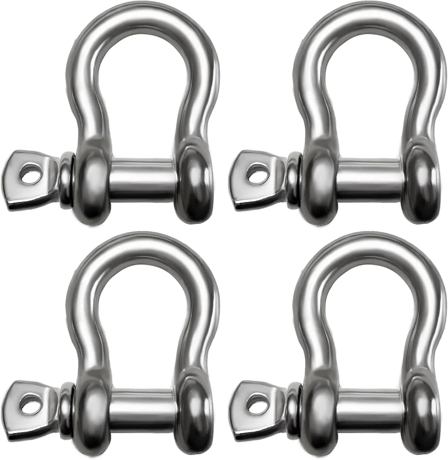 Anelli a D in Acciaio Inox 316, Ancoraggi a Vite Resistenti per Attrezzature Nautiche e Catene