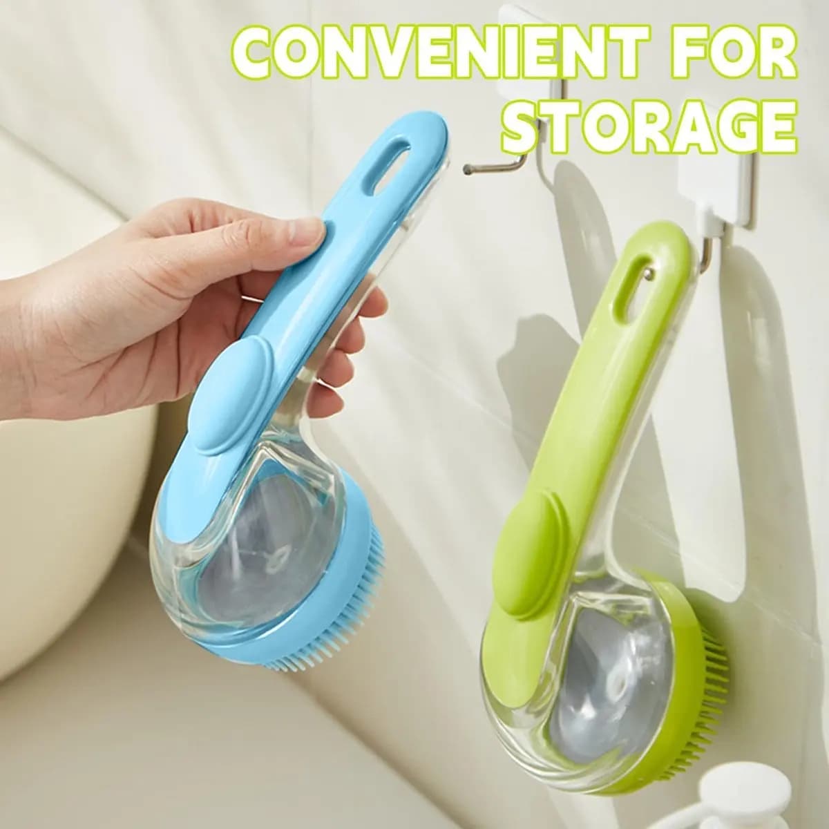 Spazzola da Bagno per Animali Domestici ABJS, Macchina per Bolle, Nuova Spazzola 2 in 1 per Cani con Dispenser di Shampoo Integrato per la Toelettatura, Verde