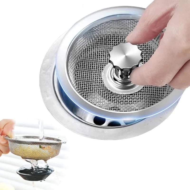Kitchen Sink Stainless Steel Filter Sewer Mesh Strainers Disposable Sink Filter Mesh Bags Bathroom Floor Drain Hair Waste Filter