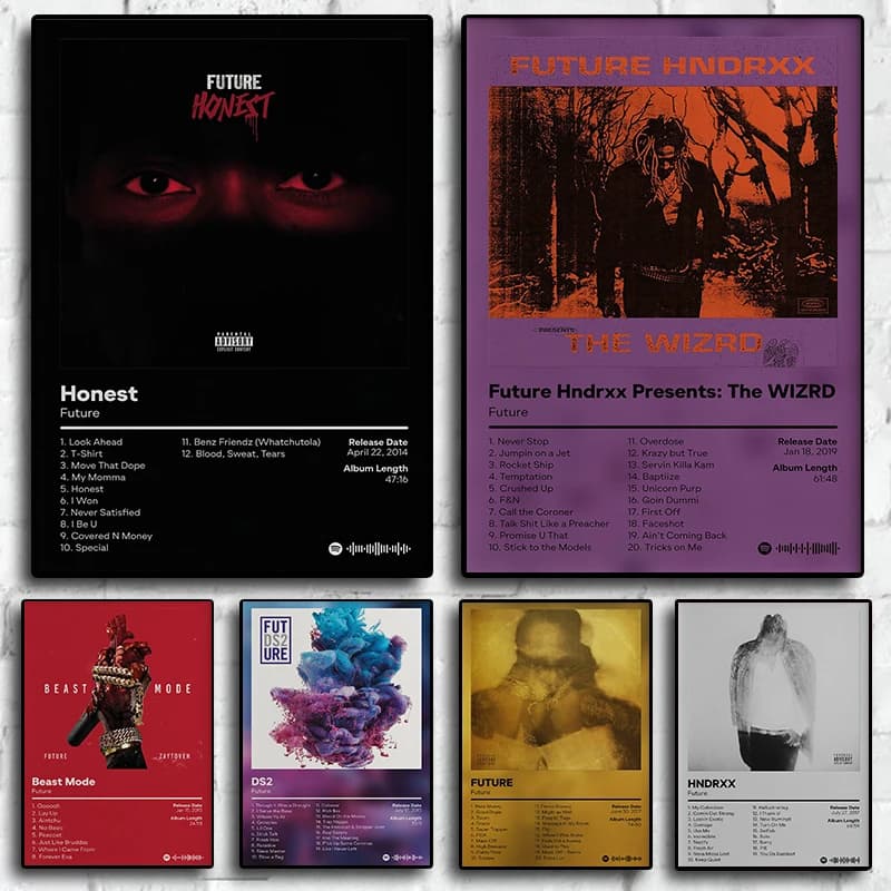 Pop Rap Music Album Cover Future Poster Rapper estetico Hip Hop Rock Monster DS2 Plutone 3D Stampa su tela Wall Art Home Room Decor