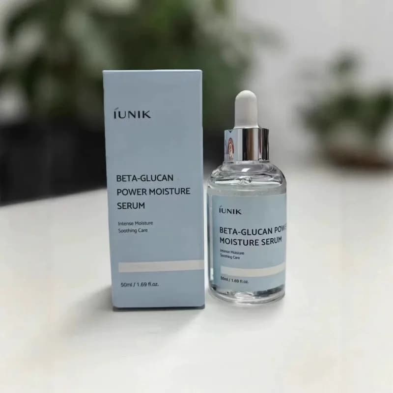 iUNIK Beta-Glucan Power Moisture Serum 50ml Hydrating Smoothing Skin Repair Skin Barrier Brightening Antioxidant Korean Skincare