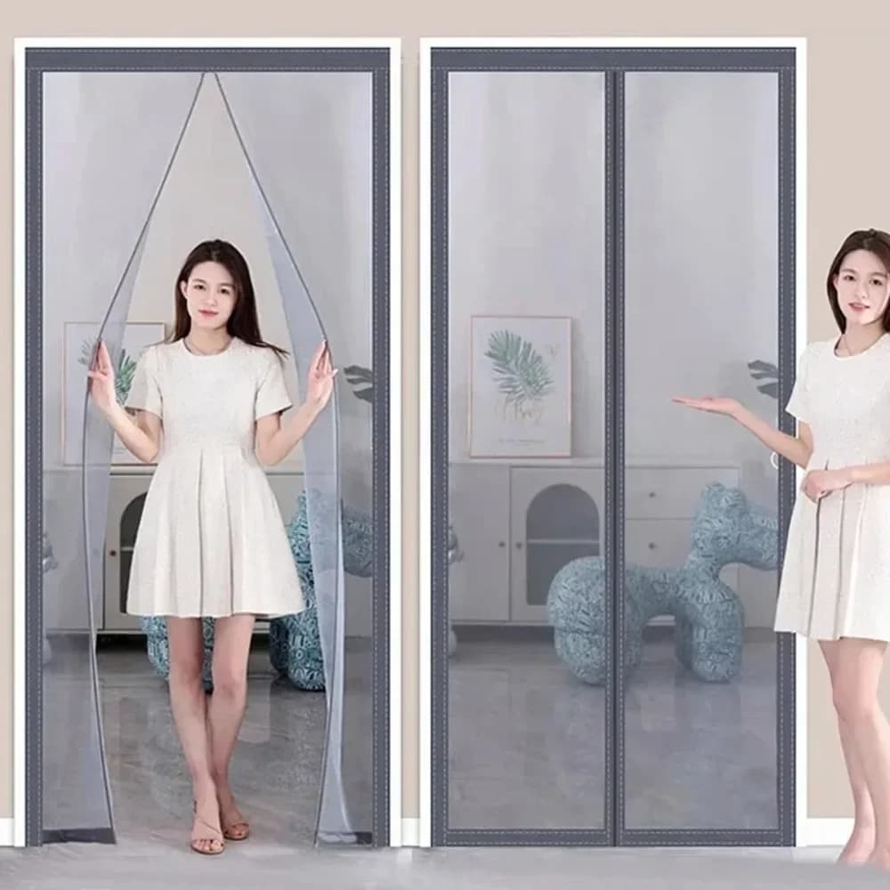 Anti-slip curtain for windows, gauze window screen, automatic door lock, domestic ventilation curtain, magnetic mesh cover