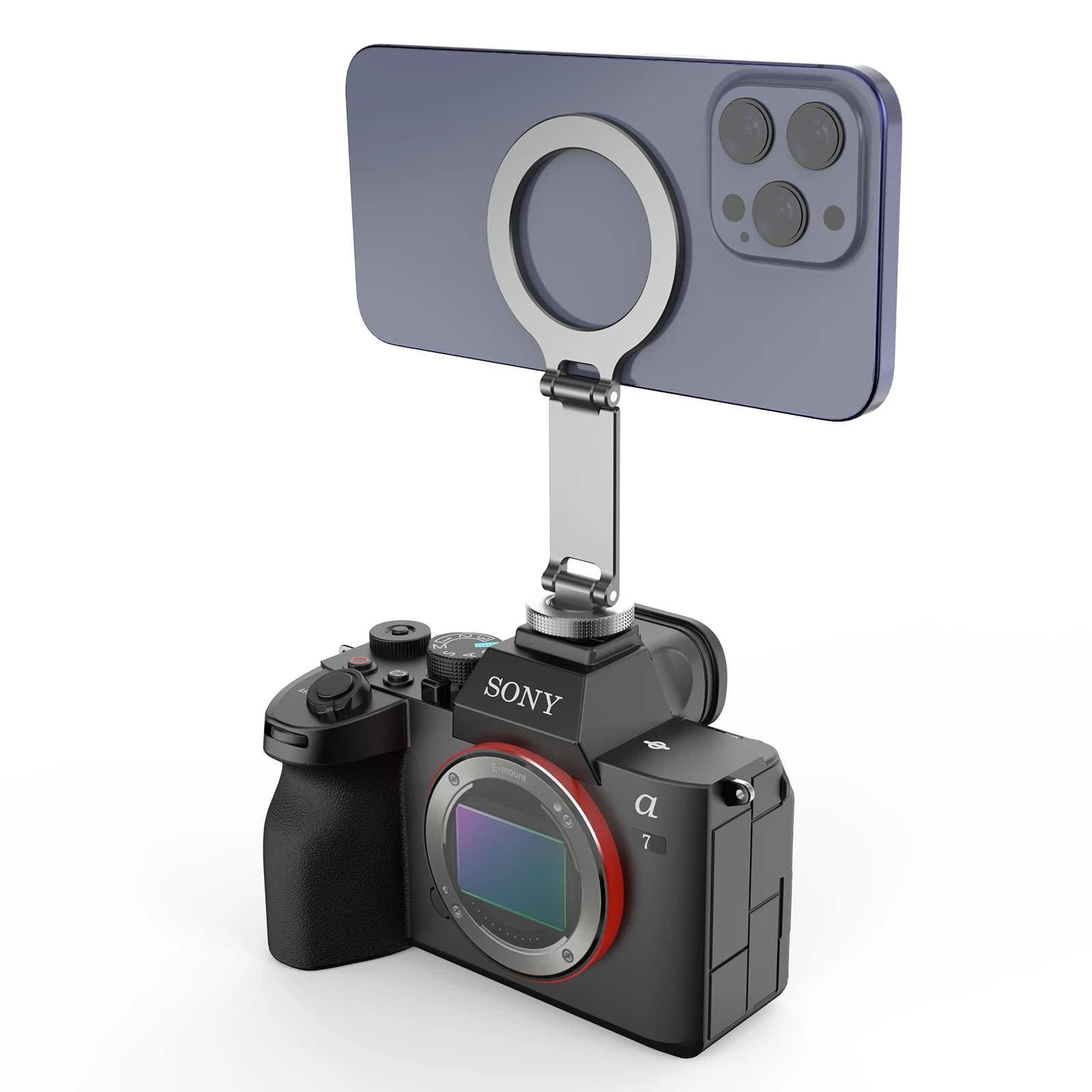 Supporto magnetico per telefono Magsafe Supporto pieghevole per telefono con pattino freddo in metallo per treppiede per monitor per fotocamera DSLR Android IOS