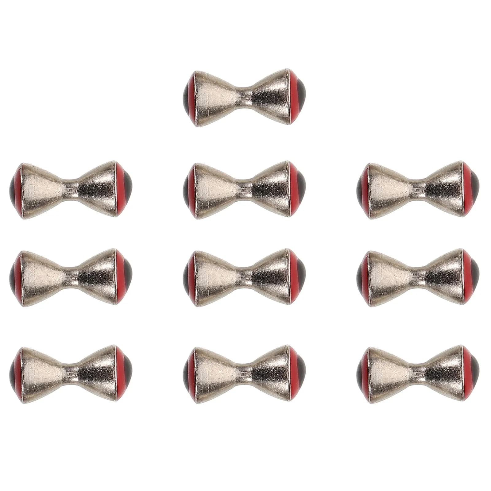10Pcs Metal Dumbbell Eyes for Fly Tying Brass Material Smooth Edge Heavy Duty Fly Fishing Accessories Enhance Sink Rate Balance