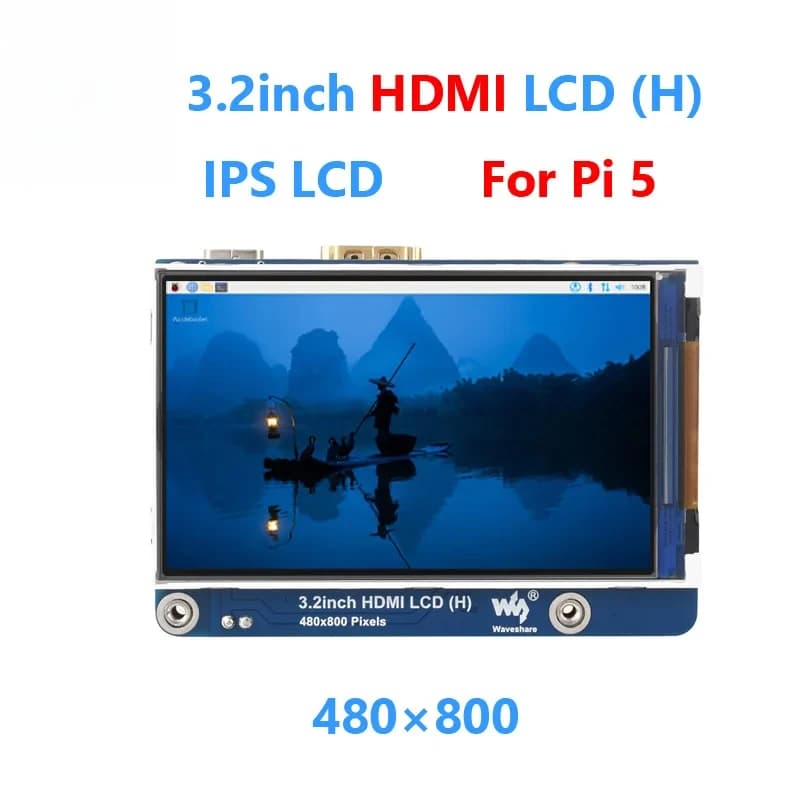 3.2 inch HDMI IPS LCD Display-HDMI-LCD-(H) Raspberry Pi 3.2 inch 480x800 Also for other mini computers