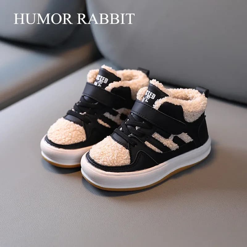 Stivali da neve per bambini invernali per ragazzi ragazze moda bambini Sneakers all'aperto stivaletti alla caviglia caldo peluche in esecuzione scarpe sportive per bambini