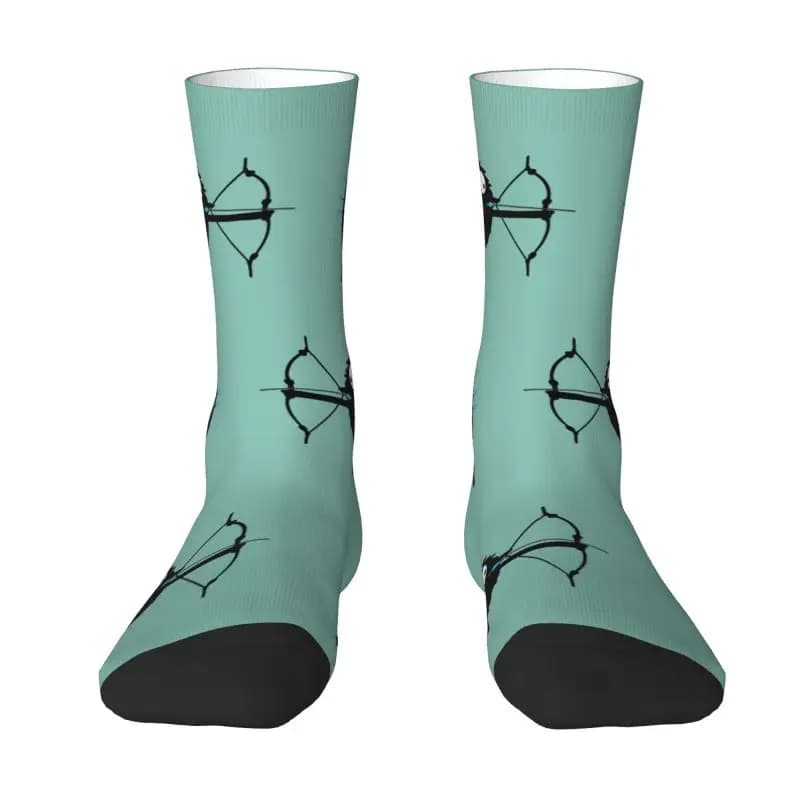 Calzini da tiro con l'arco con stampa carina per donna uomo Stretch estate autunno inverno Archer Bow Hunting Lover Crew Socks