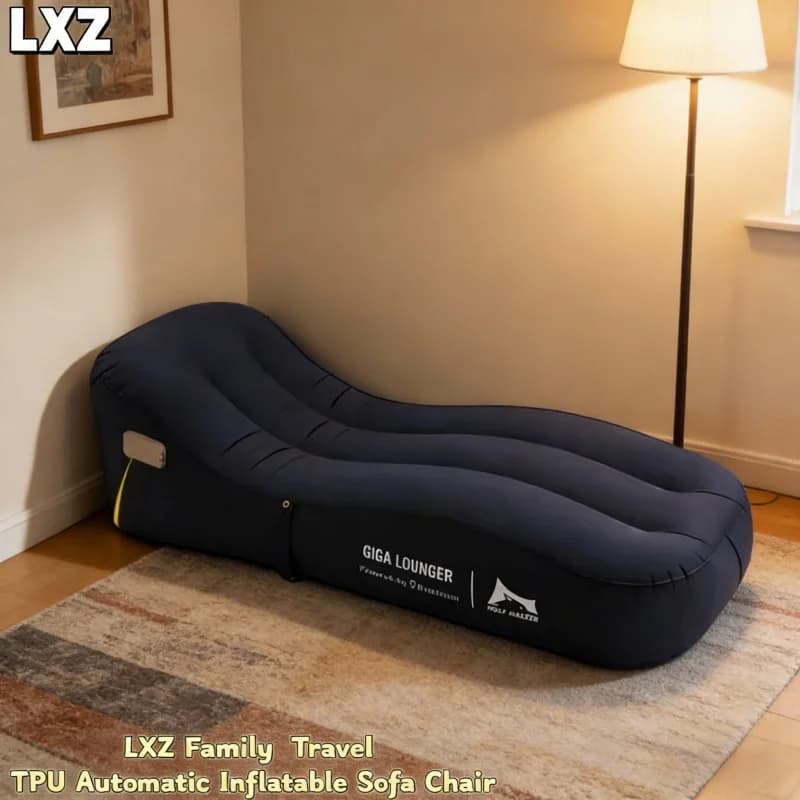 Sedia Gonfiabile Automatica LXZ, Divano Gonfiabile Portatile da Campeggio per Esterni, Letto ad Aria Ricaricabile USB per Viaggi in Famiglia e Tempo Libero