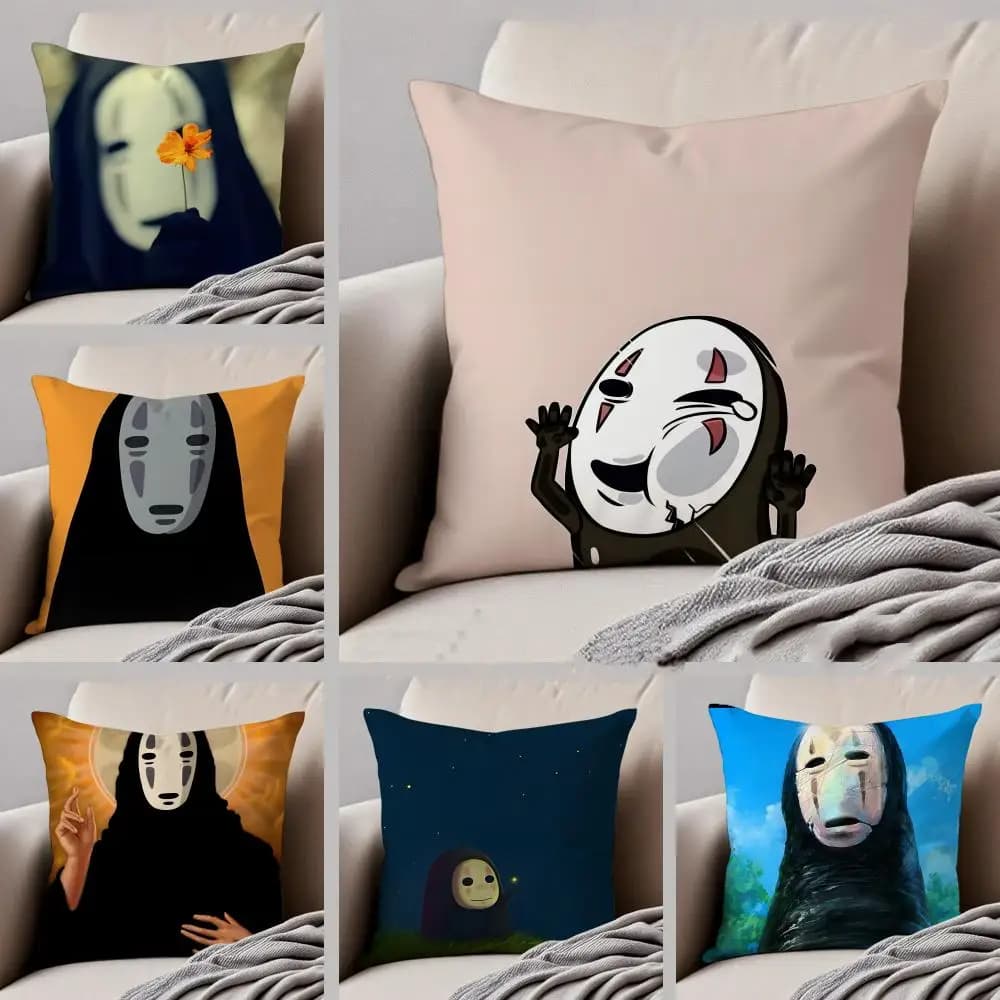Fodera per cuscino N-No-Face Man, federa per cuscino decorativo con bottoni nascosti, in poliestere resistente, per sedia