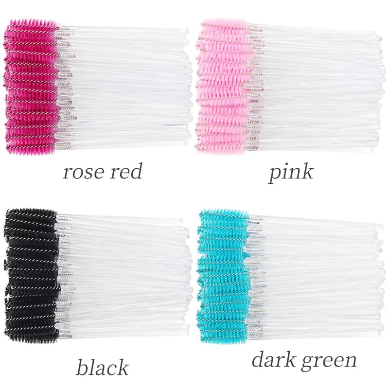 200/500 pcs disposable transparent rod brush for eyelash comb eyebrow eyelashes extension Mascara wands makeup tools of female beauty