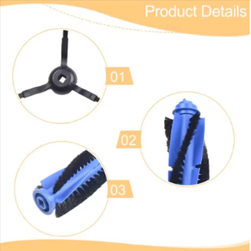 【Elettrodomestici】Per Robovac L35/L35 Hybrid Robot Aspirapolvere Pulizia Parti di ricambio 4 pezzi Spazzola laterale + 1 spazzola principale