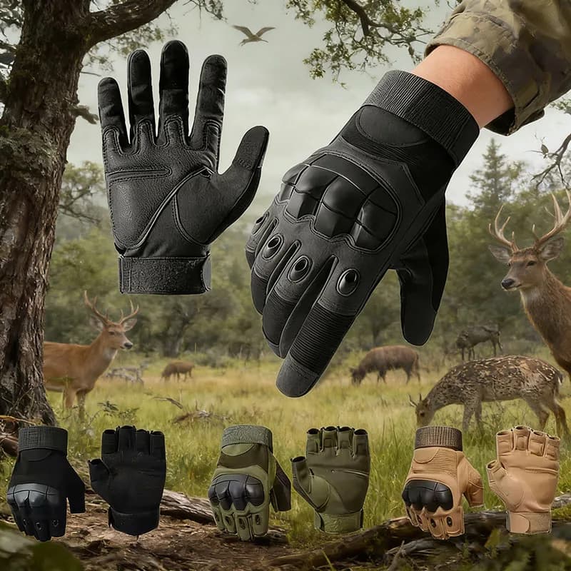 Tactical Gloves for Moto, Camping, Cycling, Hiking, Climbing, Design Touch Screen, Fitness, Sport and Hunting Protection